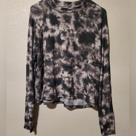 So Black Gray Purple Tie Dye Soft Fade Sweater Size Medium - Picture 2 of 12